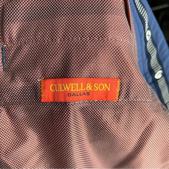 culwell & son atwater modern fit stretch pants Sz 44 x 28” inseam mariner blue - Picture 9 of 9